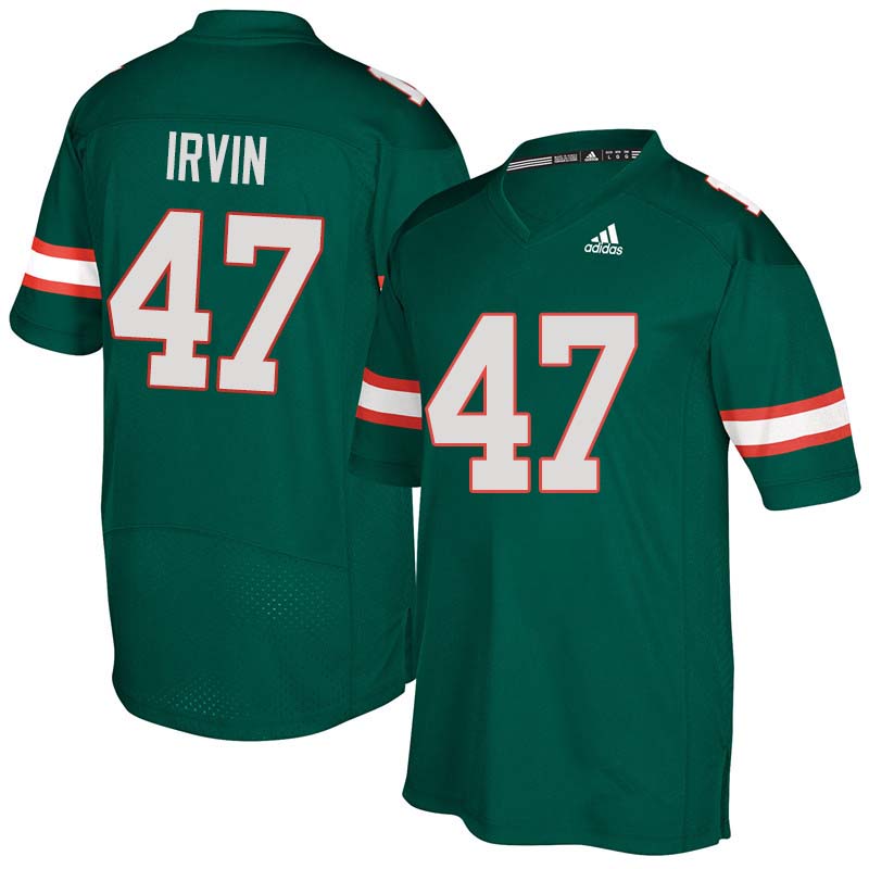 Adidas Miami Hurricanes #47 Michael Irvin College Football Jerseys Sale-Green - Click Image to Close